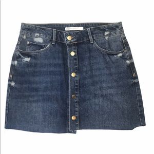 ZARA | Trafaluc Cutoff Denim Skirt